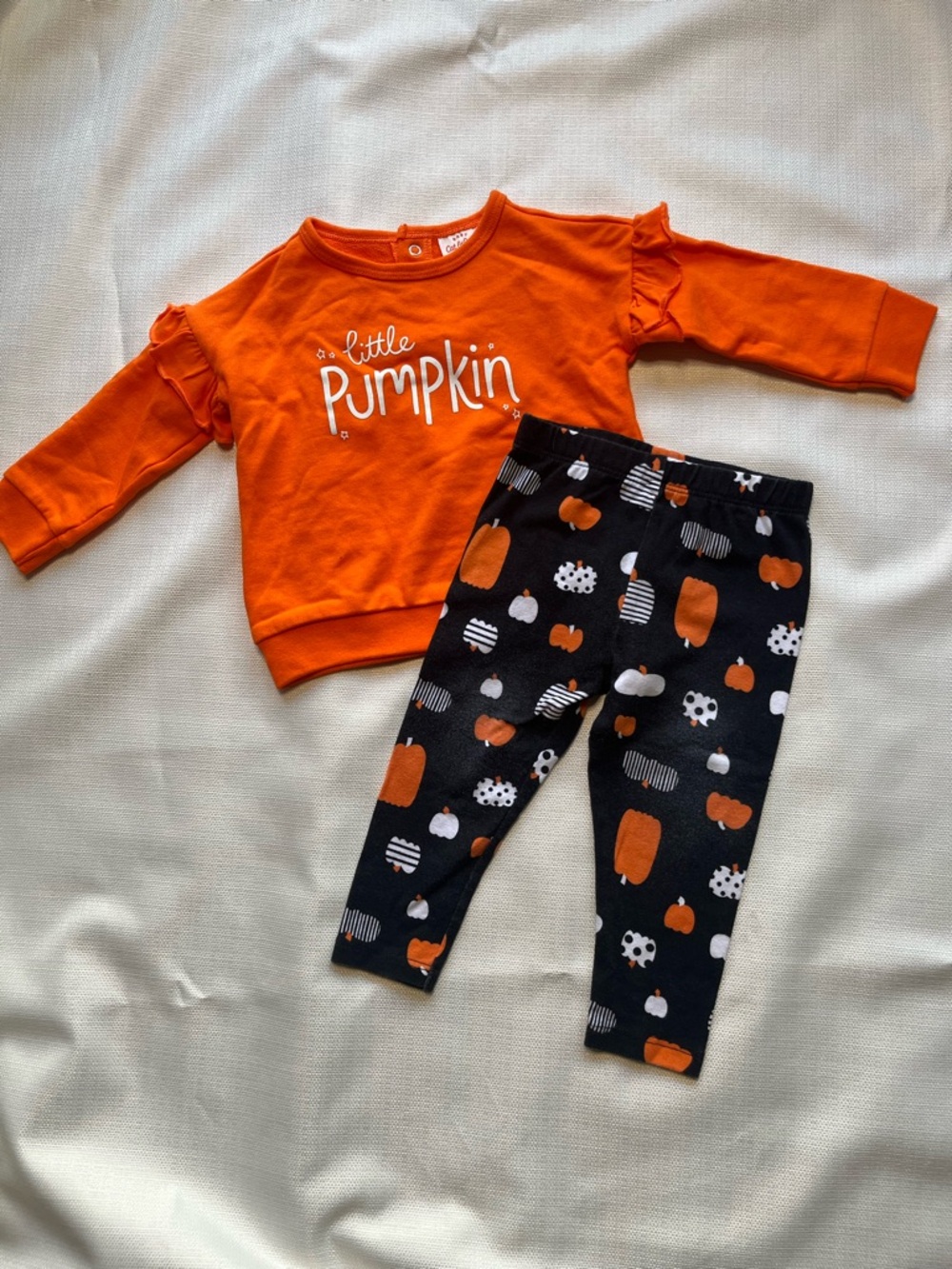 6-9 Month Halloween Set - Baby Cute Autumn Fall Adorable Pumpkin